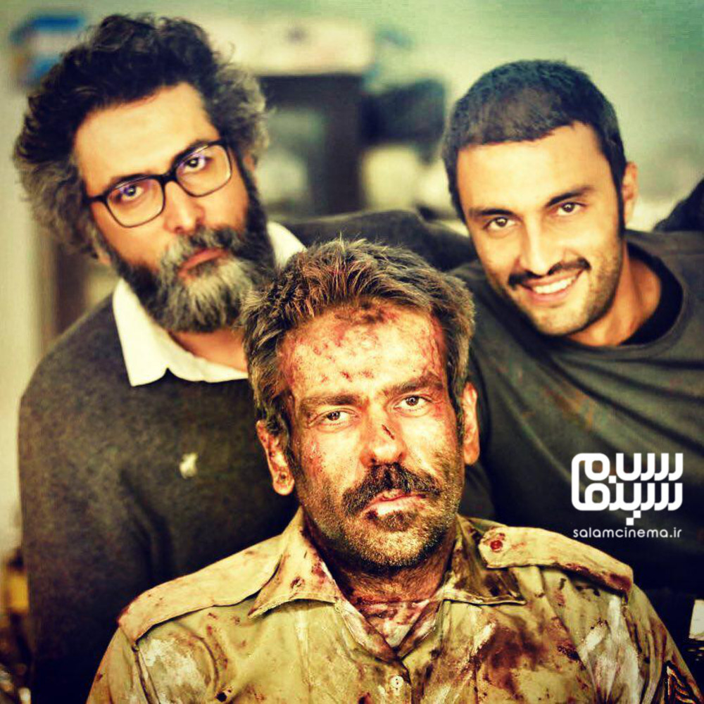 بانیپال شومون، امیر جدیدی و سعید ملکان در پشت صحنه فیلم «تنگه ابوقریب»