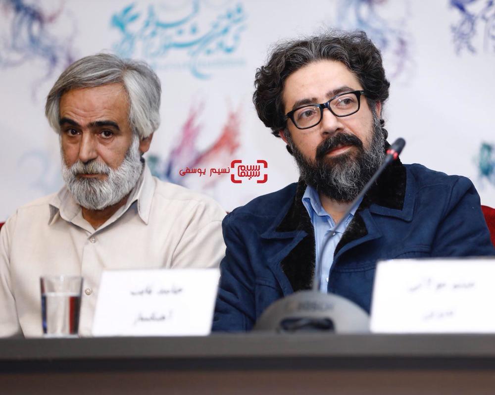 حامد ثابت و محسن روزبهانی در نشست خبری فیلم «تنگه ابوقریب» در کاخ سی و ششمین جشنواره فیلم فجر