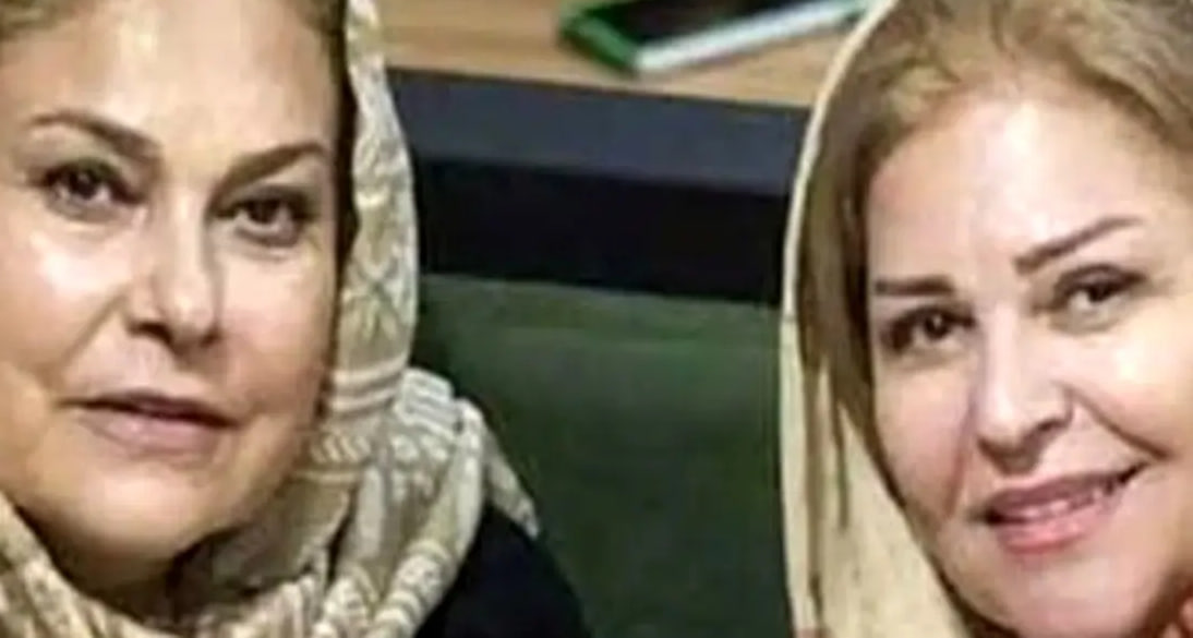 عکس/عکس یادگاری «مهرانه مهین ترابی» و «ایرج قادری» در پشت صحنه یک فیلم