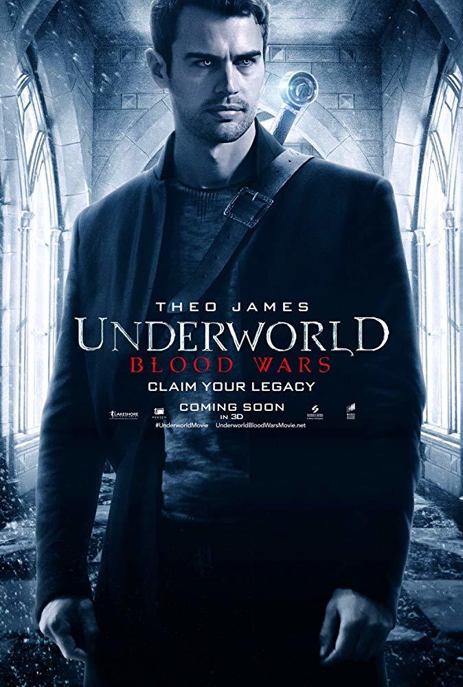 تئو جیمز در پوستری از فیلم سینمایی «جهان زیرین: جنگ های خونین» (Underworld: Blood Wars)