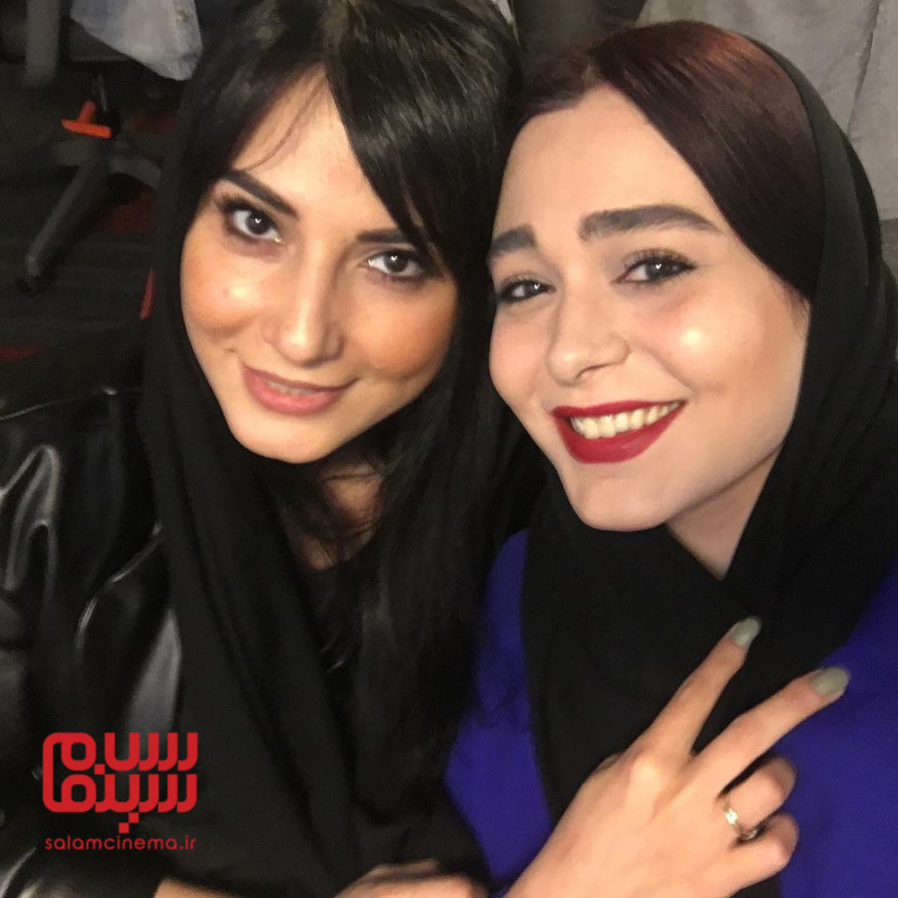 سمیرا حسنپور و سانیا سالاری در پشت صحنه سریال «دل دادگان»