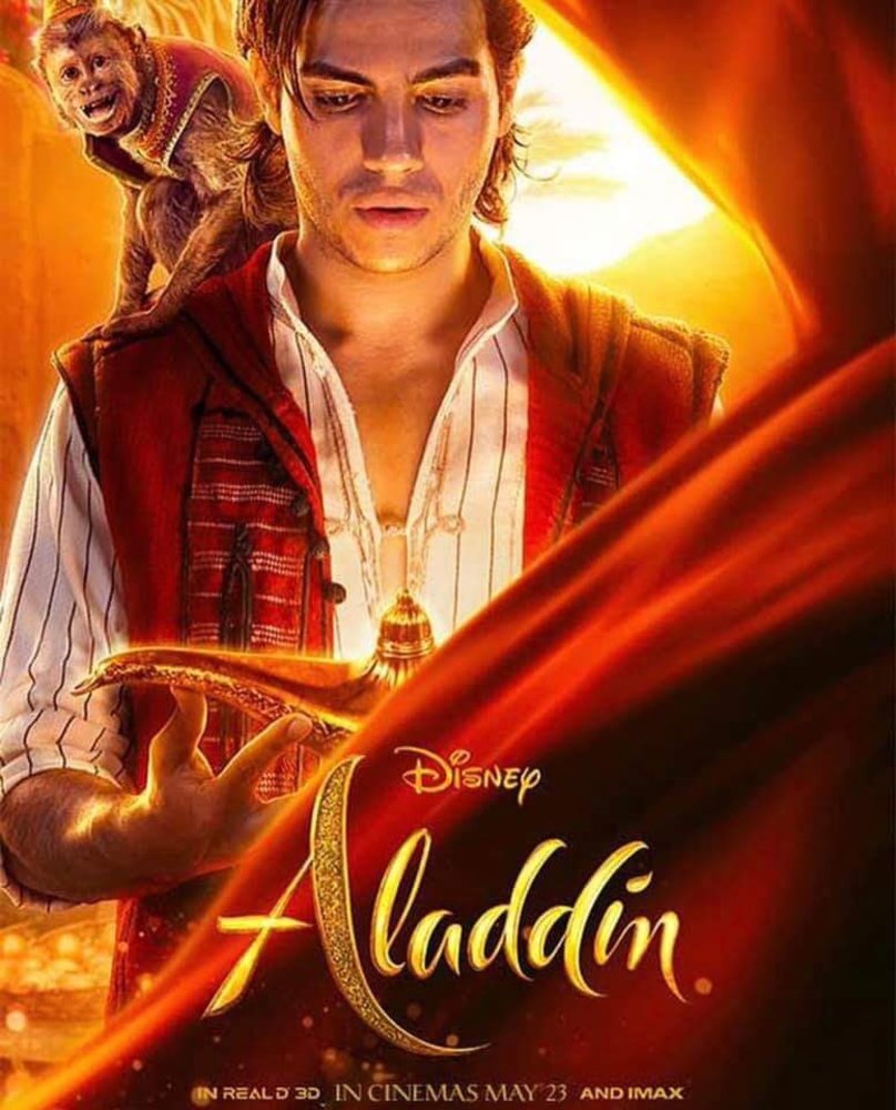 منا مسعود در پوستری از فیلم سینمایی «علاءالدین» (Aladdin)