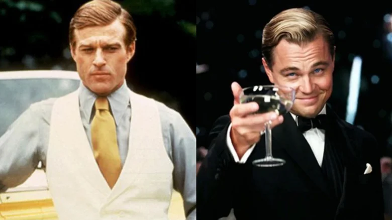 رابرت ردفورد و لئوناردو دی‌کاپریو در دو اقتباس متفاوت از رمان ممنوعه Great Gatsby