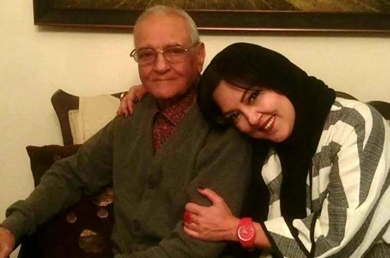 سفر در زمان؛ چهرۀ «پرستو گلستانی» در 5 سالگی در آغوش پدرش؛ دهۀ 50