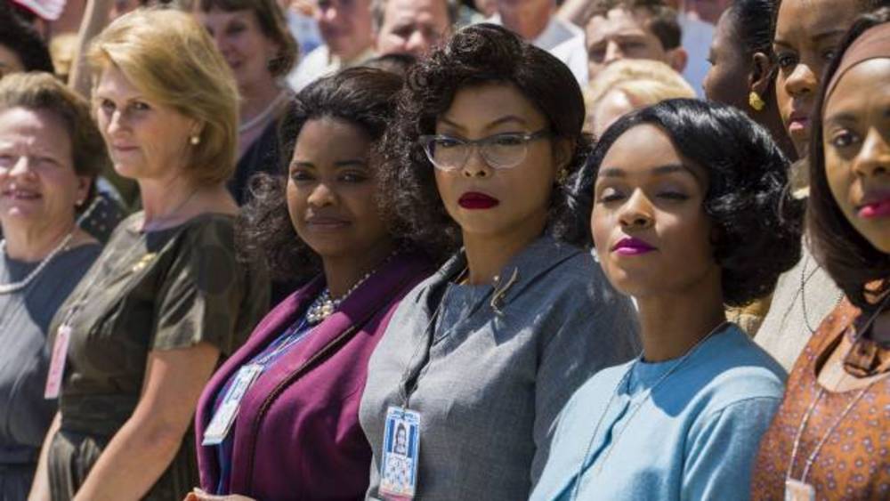 تراجی پی.هنسون، اکتاویا اسپنسر و جنل مونی در فیلم «ارقام پنهان»(Hidden Figures)