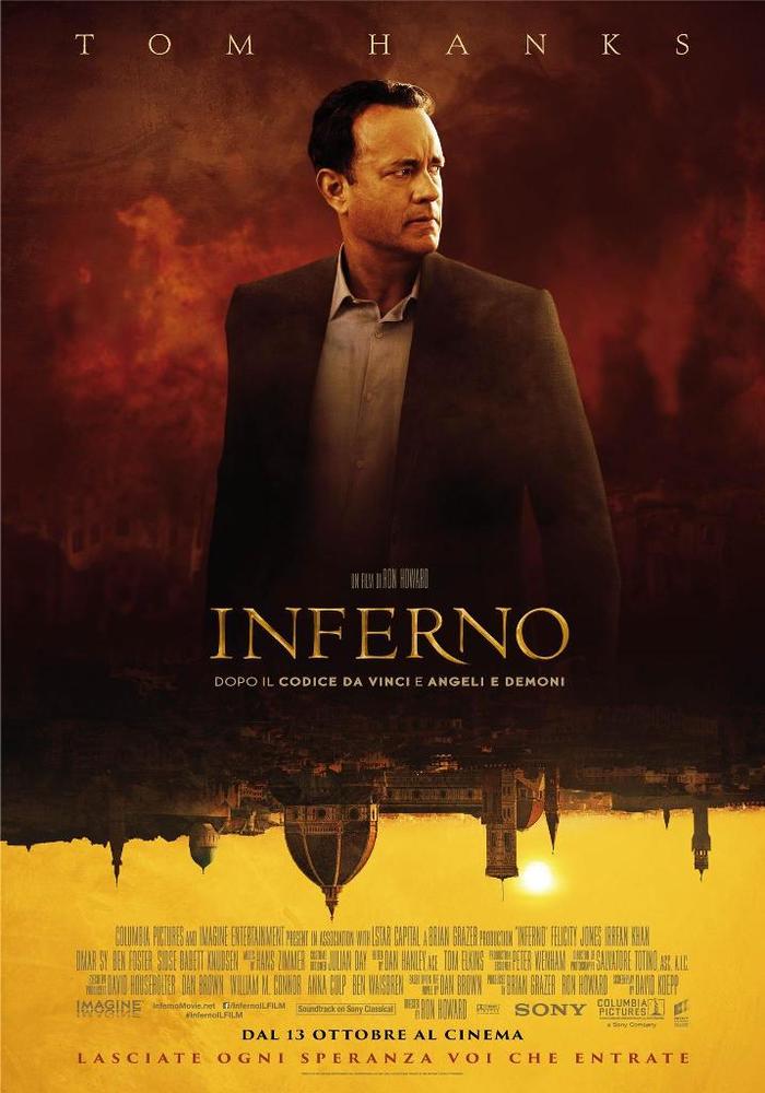 پوستر فیلم «دوزخ»(Inferno) با بازی تام هنکس