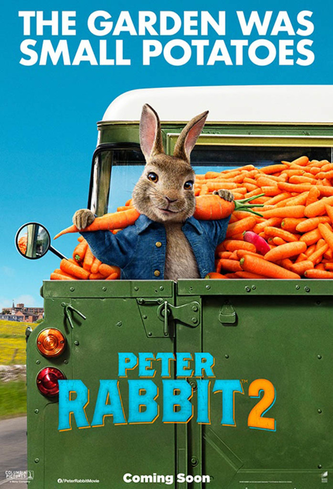 جیمز کوردن در پوستر فیلم «پیتر خرگوشه 2: فراری» (Peter Rabbit 2: The Runaway)