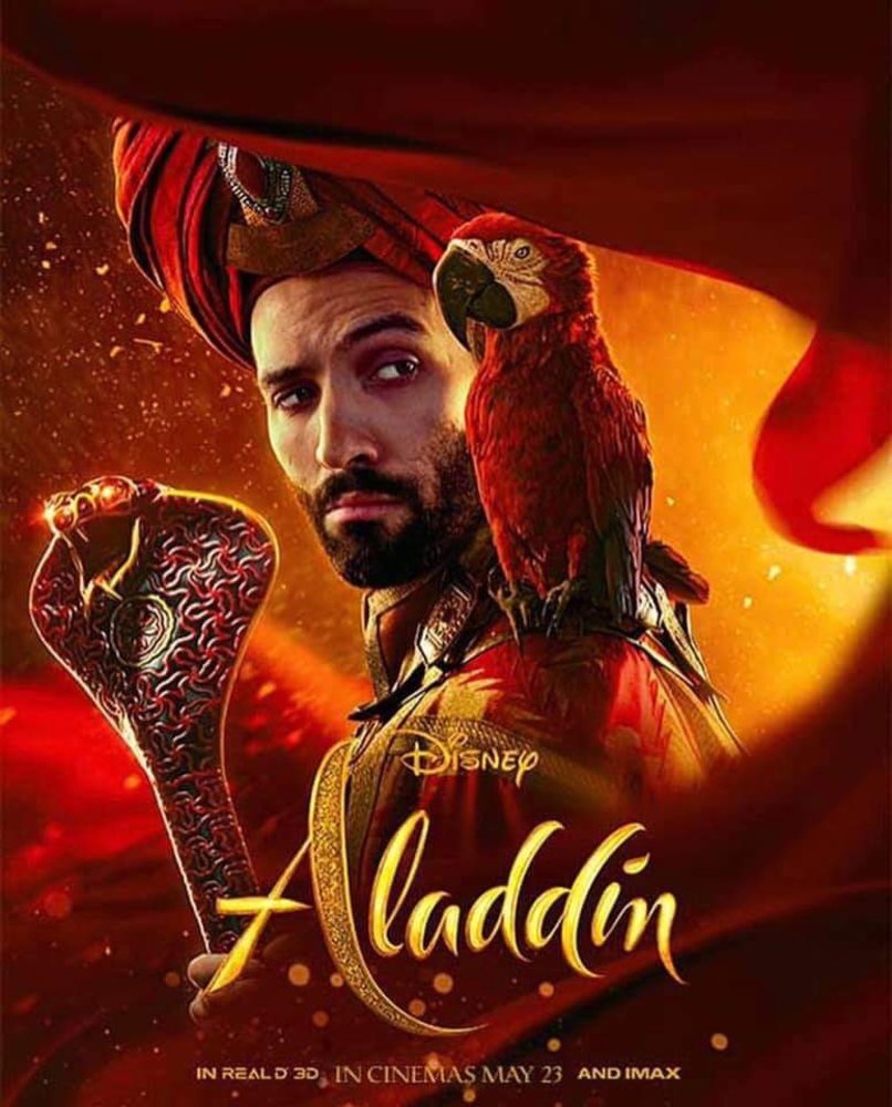 مروان کِنزاری در پوستری از فیلم سینمایی «علاءالدین» (Aladdin)