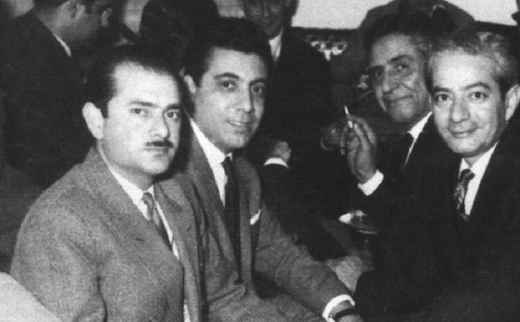 تصاویر قدیمی از ناصر مسعودی / بلبل گیلان با استادان موسیقی ایران + عکس