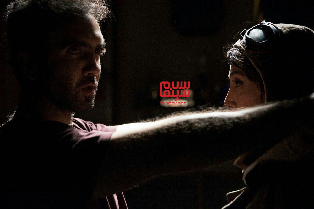 همایون غنیزاده و هدیه تهرانی در پشت صحنه فیلم «مسخره باز»