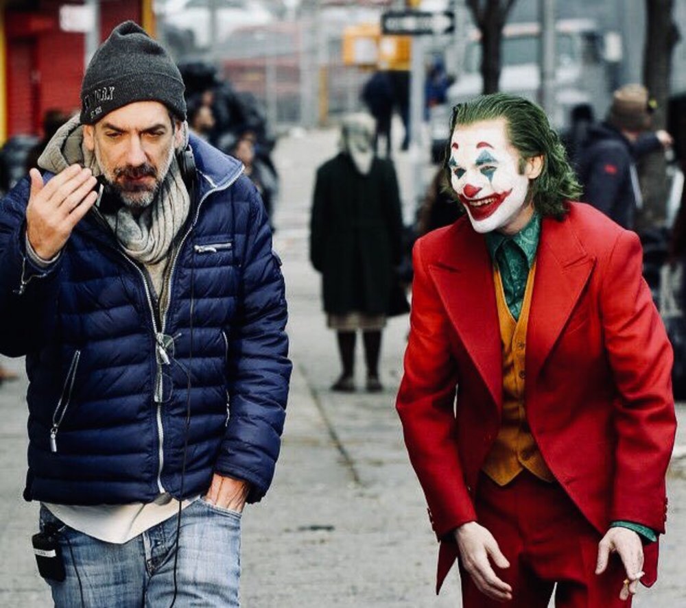 تاد فیلیپس و واکین فینیکس در نمایی از فیلم سینمایی «جوکر» (Joker)