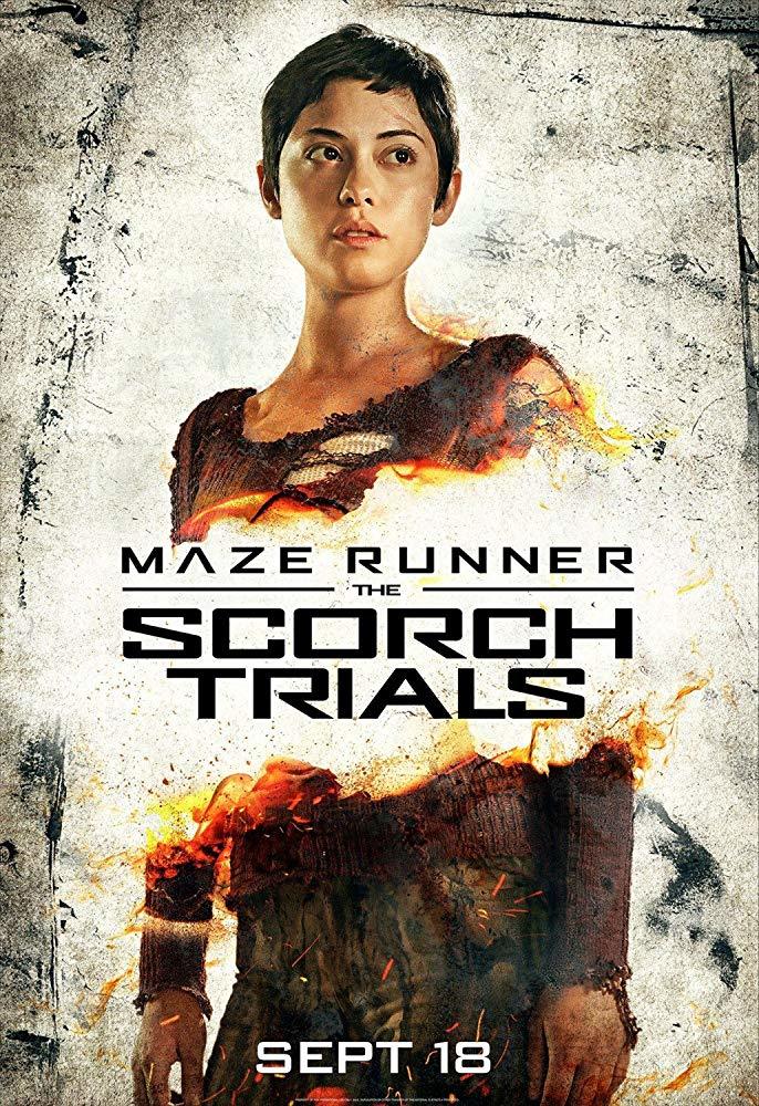 رزا سالازار در پوستری از فیلم سینمایی «دونده مارپیچ: مشقت های اسکرچ» (Maze Runner: The Scorch Trials )