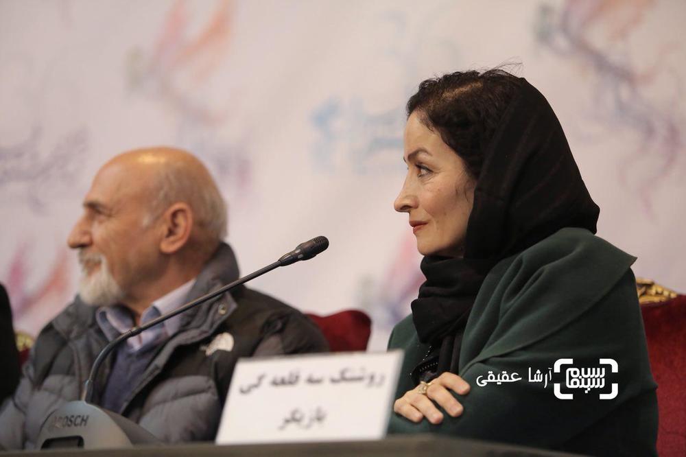 روشنک سه قلعهگی در نشست خبری فیلم «امیر» در کاخ رسانه در جشنواره فیلم فجر36