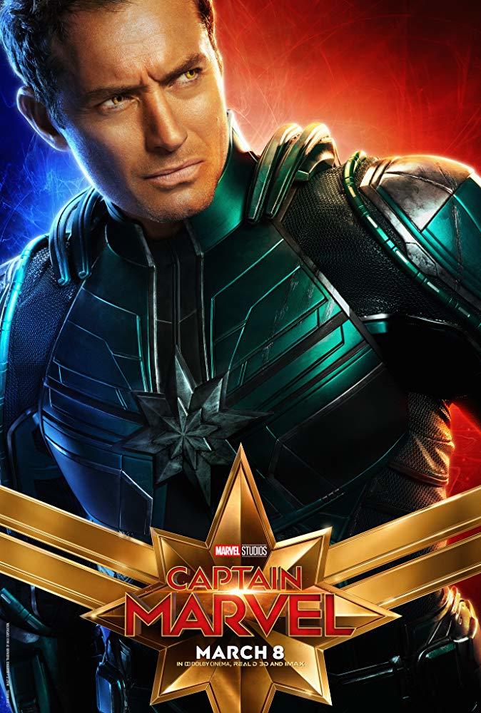 جود لا در پوستری از فیلم سینمایی کاپیتان مارول (Captain Marvel)