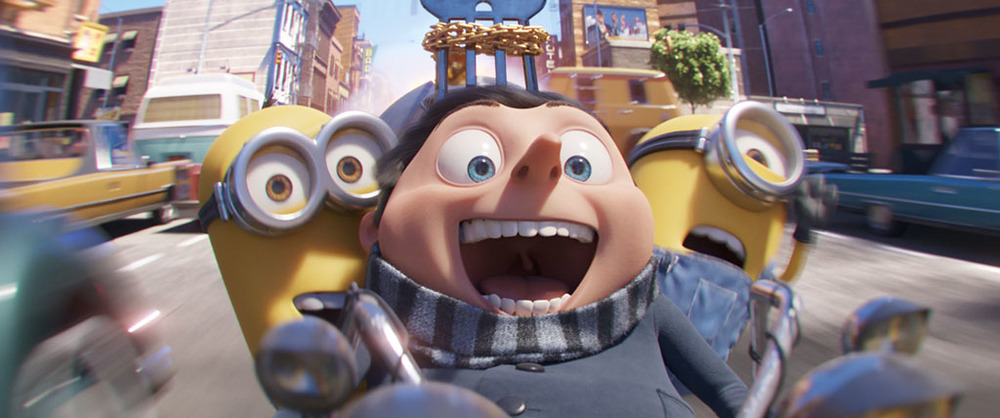 استیو کارل و پیر کافین در نمایی از «مینیون‌ها: ظهور گرو» (Minions: The Rise of Gru)