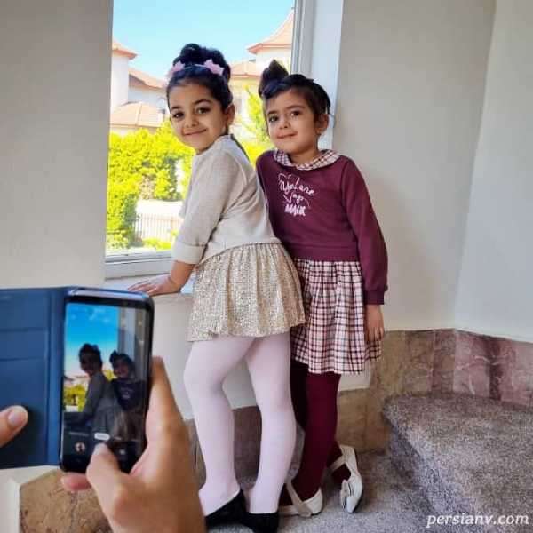 دختر یکتا ناصر کنار دختر خاله اش