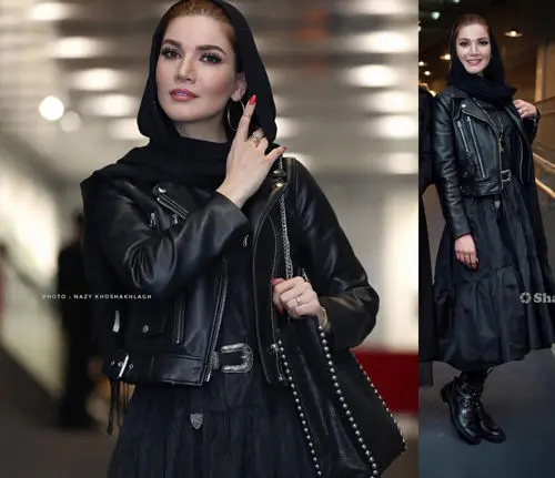 کت‌ چرم بازیگران ایرانی