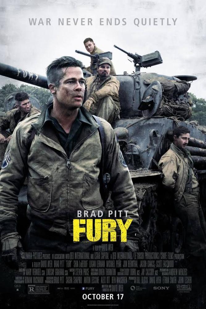 پوستر فیلم «خشم»(Fury) با بازی برد پیت