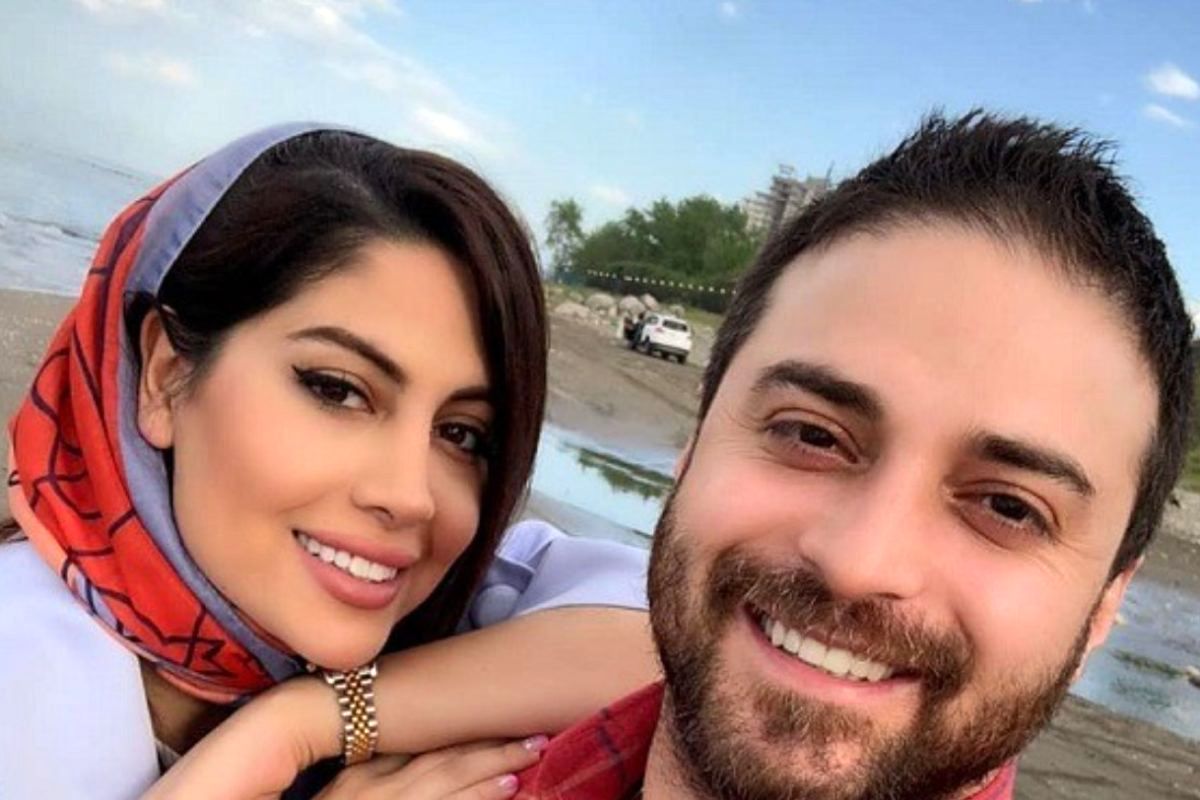 قاب‌ عاشقانه بابک جهانبخش و همسرش در شمال