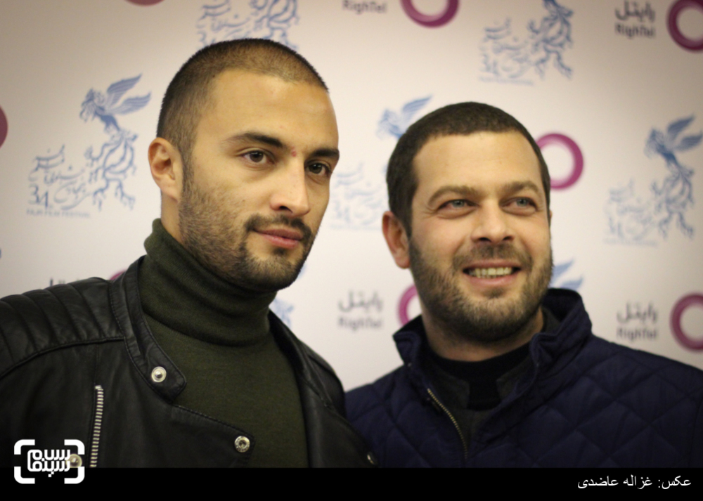 امیر جدیدی و پژمان بازغی در اکران فیلم «اژدها وارد میشود!» در کاخ سی و چهارمین جشنواره فیلم فجر