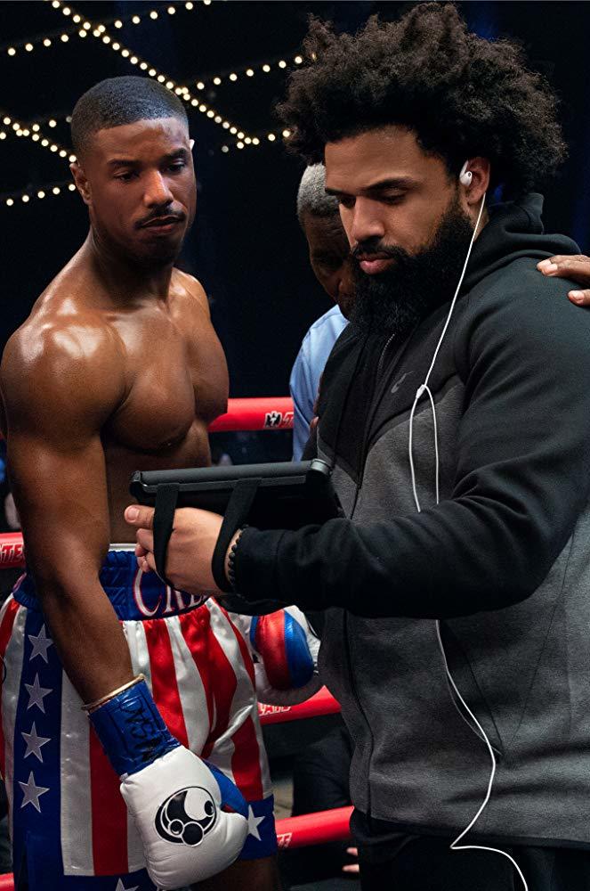 استیون کیپل جونیور و مایکل بی. جردن در پشت صحنه فیلم سینمایی «کرید ۲» (Creed II)