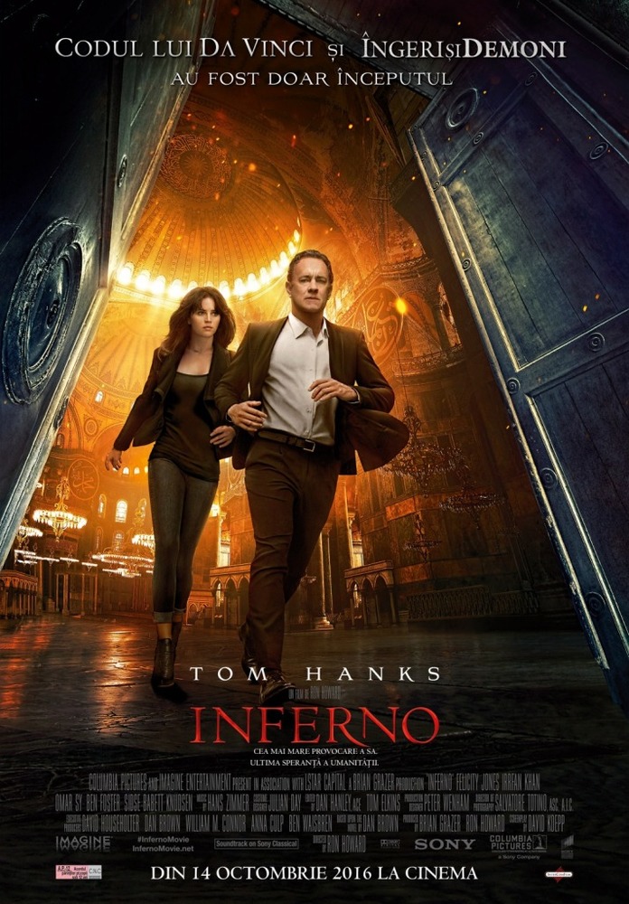 پوستر فیلم سینمایی «دوزخ»(Inferno) با بازی تام هنکس و فلیسیتی جونز