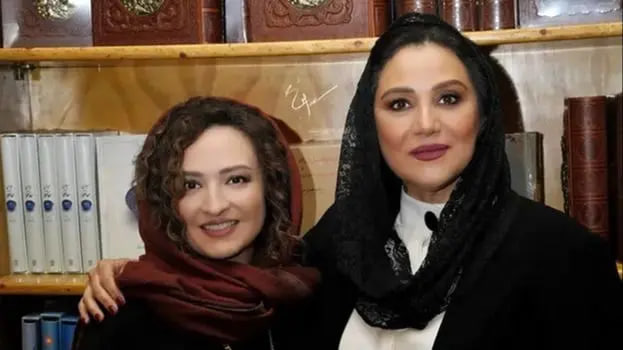 استایل خاص شبنم مقدمی کنار همسرش در مراسم رونمایی کتابش +عکس