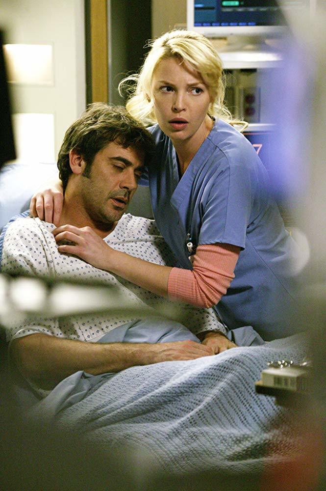 کاترین هیگل و جفری دین مورگان در سریال «آناتومی گری» (grey's anatomy)