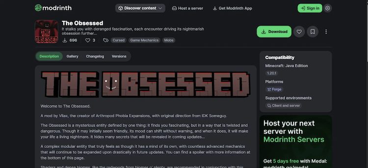 این ماد را میتوان به راحتی از وبسایت Modrinth دانلود کرد.