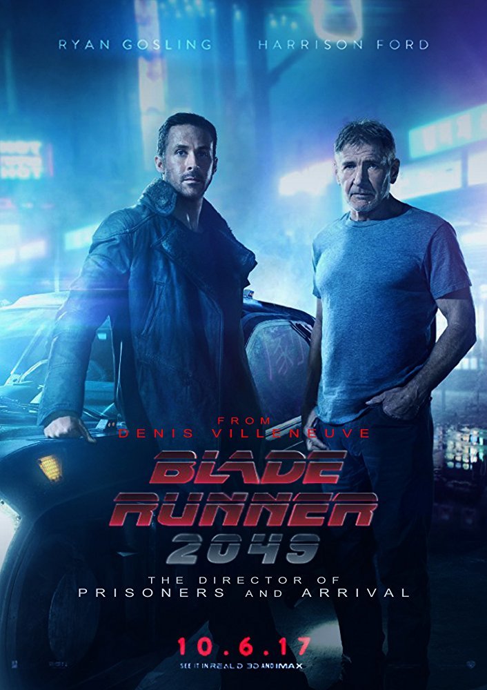 نمایی از پوستر فیلم  « بلید رانر 2049 » با بازی هریسون فورد و رایان گاسلینگ