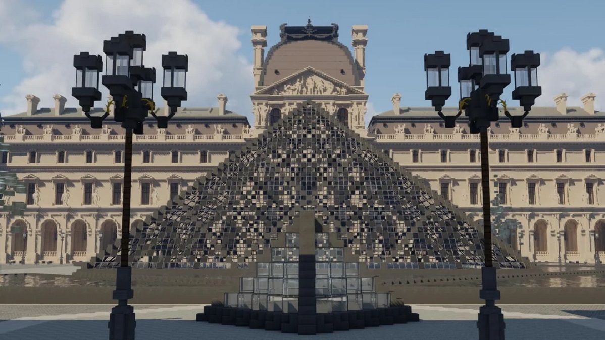 بازسازی موزه لوور پاریس در ماینکرفت