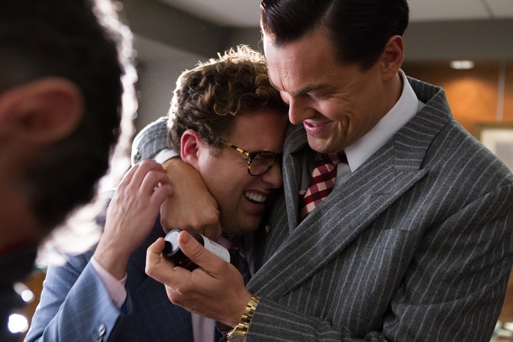 لئوناردو دی کاپریو و جونا هیل در فیلم «گرگ وال استریت»(The Wolf of Wall Street)