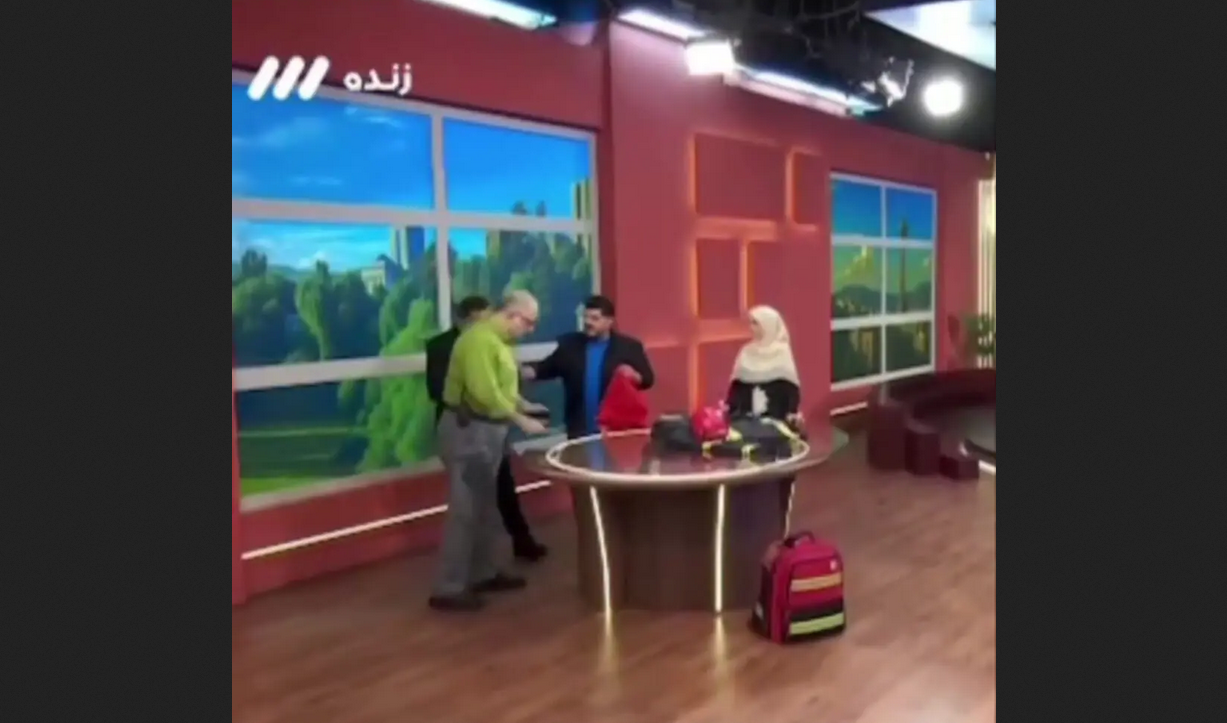 مجری شبکه سه با لباس خیس به برنامه آمد!
