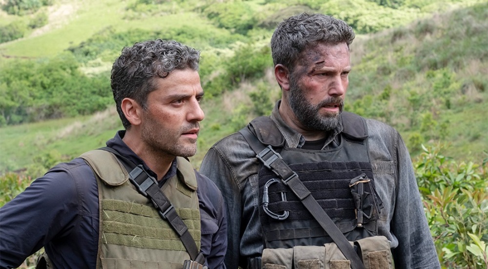 بن افلک و اسکار آیزاک در فیلم سینمایی «مرز سه گانه» (Triple Frontier)